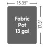 13 gallon pot